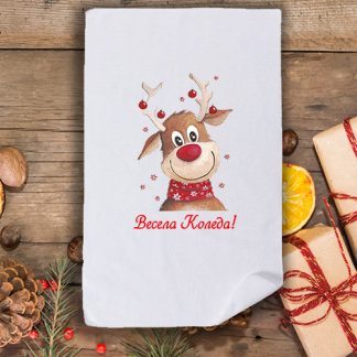 Коледна кърпа с принт Весела Коледа