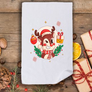 Коледна кърпа с принт елен