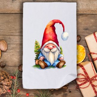 Коледна кърпа с принт джудже