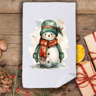 Коледна кърпа с принт снежен човек 2