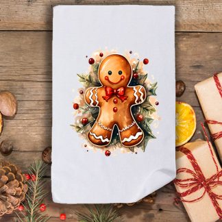 Коледна кърпа с принт бисквитка